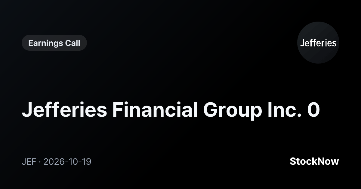 JEF Investor Meeting | StockNow